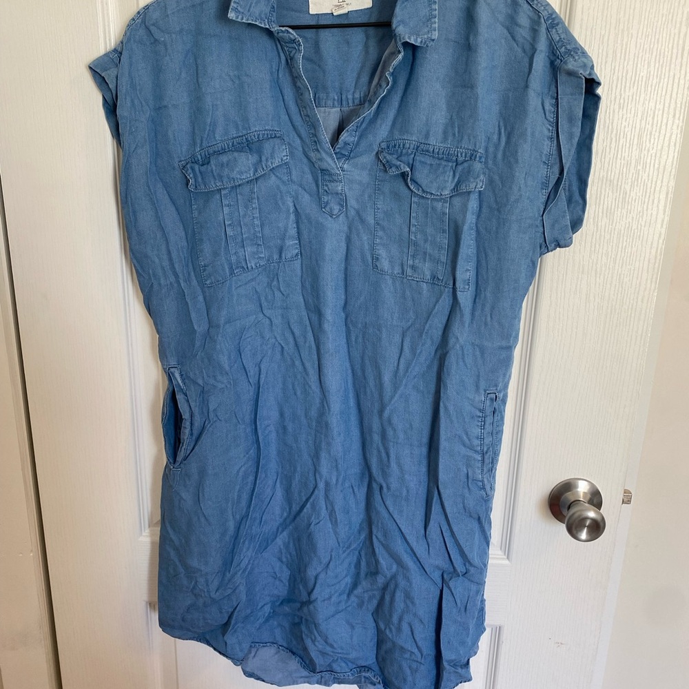 Thread+Supply Casual Blue Denim Dress